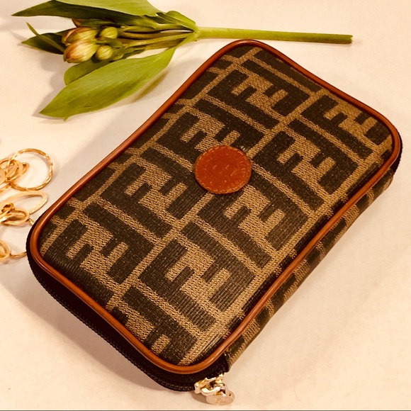 Fendi Handbags - FENDI ZIP AROUND WALLET/ MAKE-UP CASE • AUTHENTIC